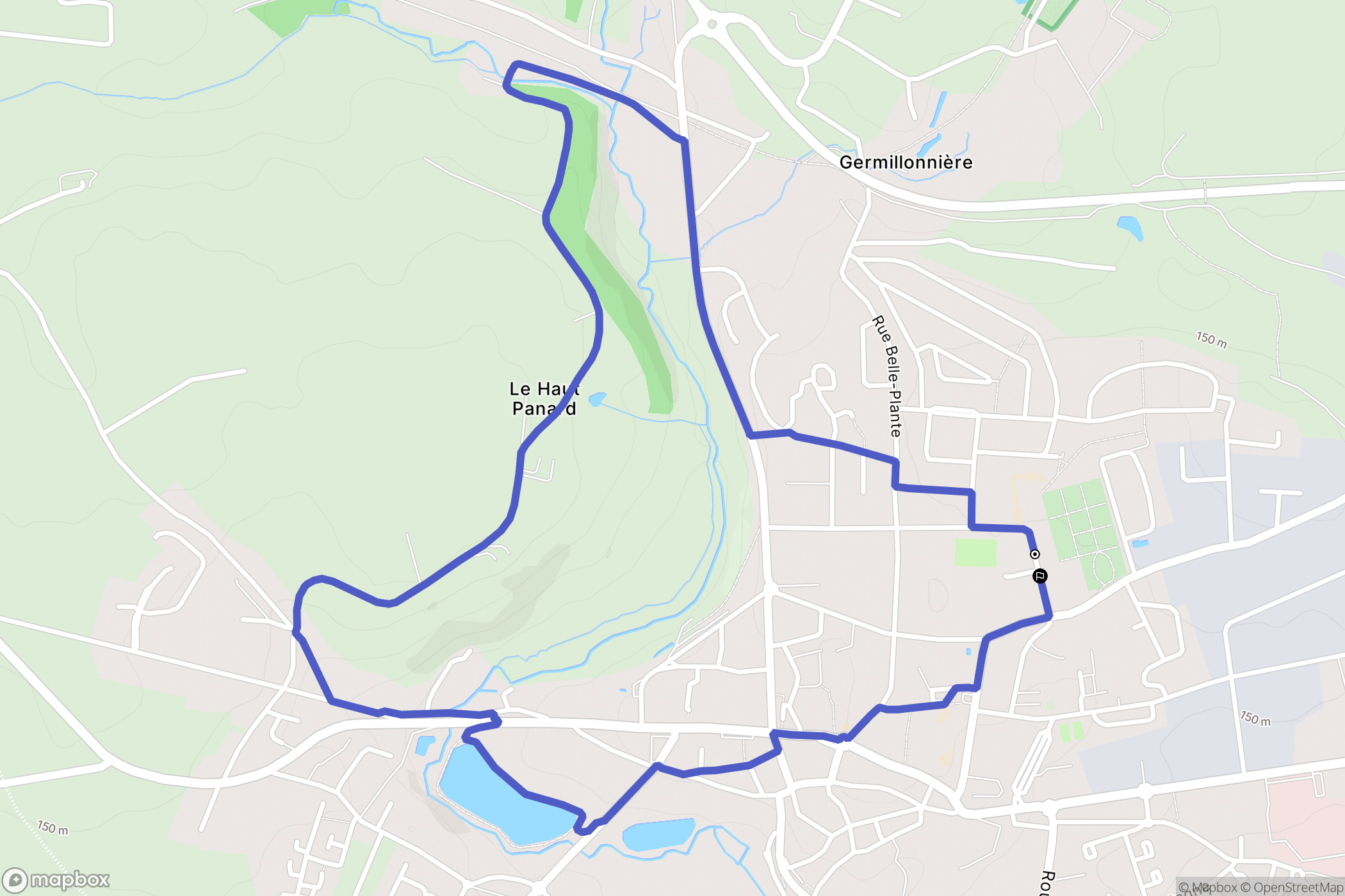 Ernée : carte du parcours de randonnée - France