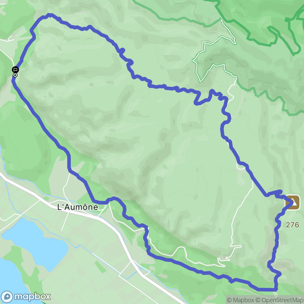 Cheval-Blanc : carte du parcours de randonnée - France