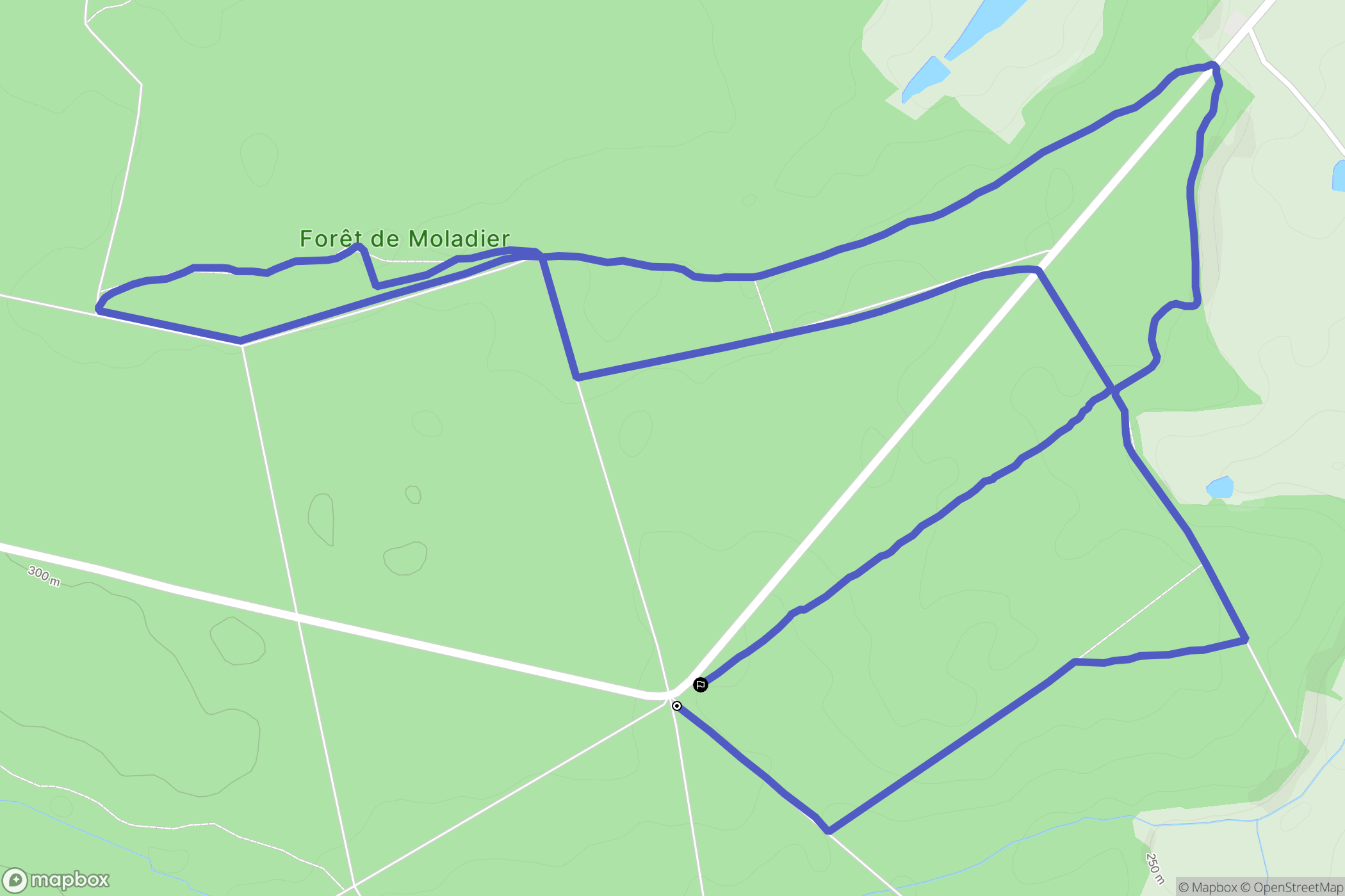 Besson : carte du parcours de randonnée - France