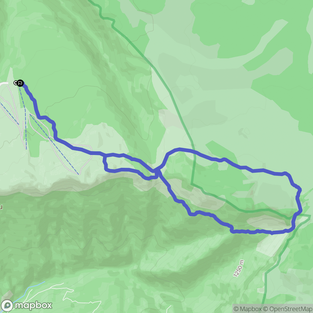 Col du Rousset, Saint-Agnan-en-Vercors : carte du parcours de randonnée - France