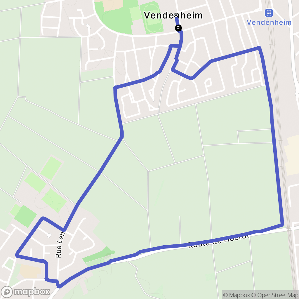 Vendenheim : carte du parcours de randonnée - France
