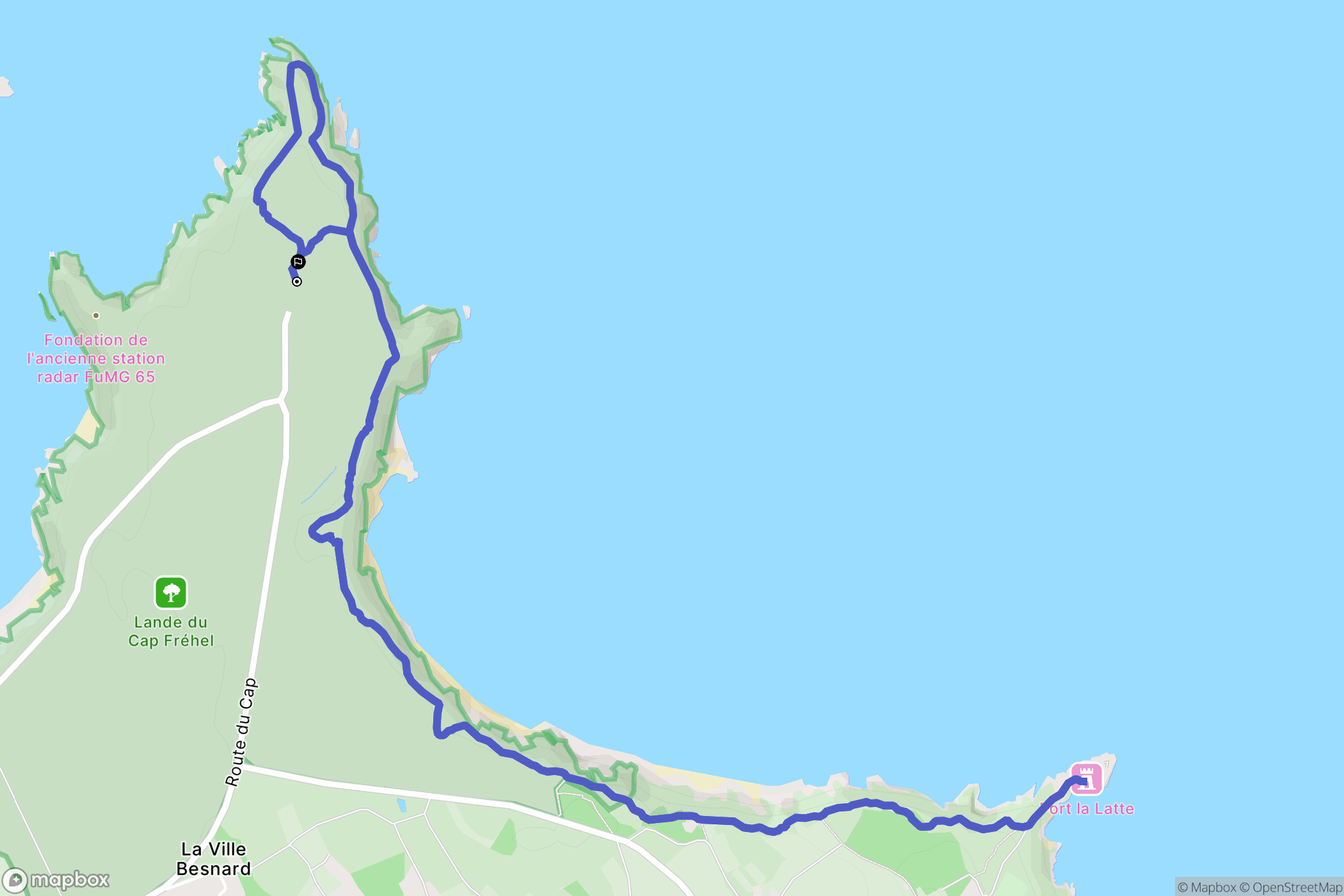Plévenon : carte du parcours de randonnée - France