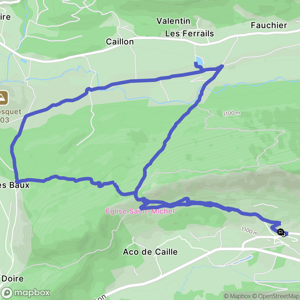 Séranon : carte du parcours de randonnée - France