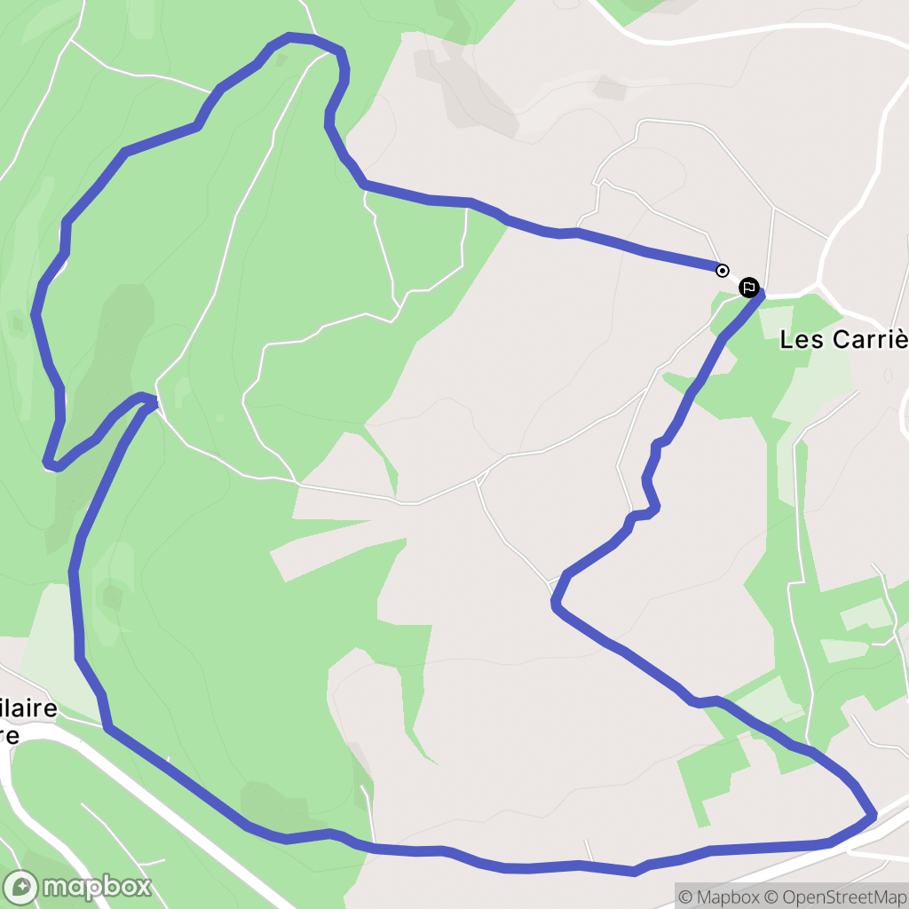 Trept : carte du parcours de randonnée - France