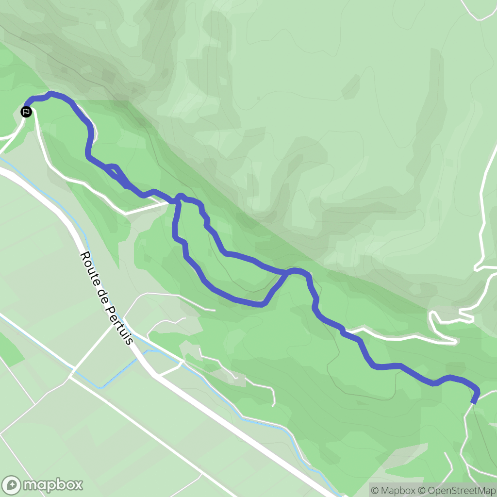 Cheval-Blanc : carte du parcours de randonnée - France