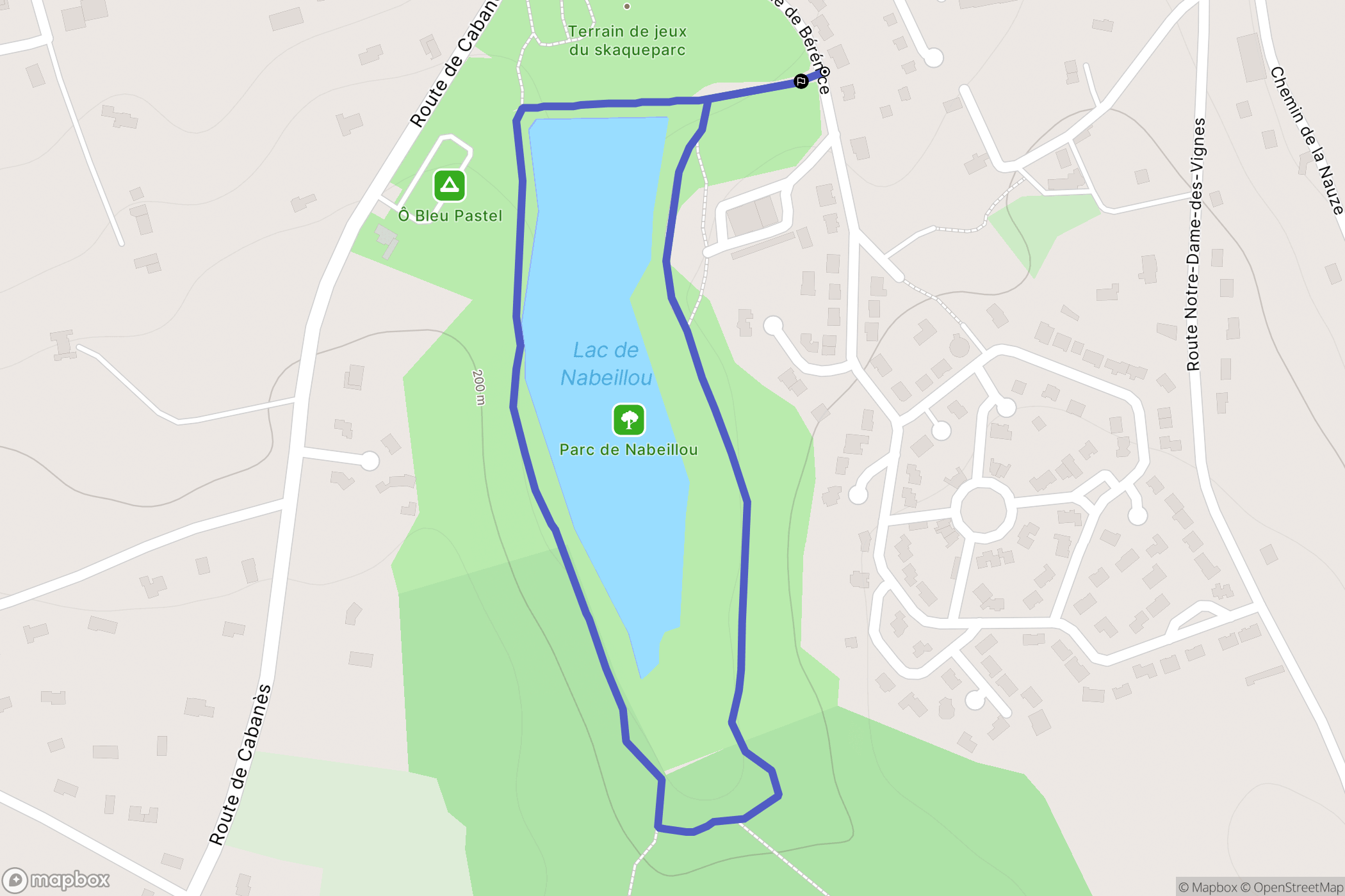 Graulhet : carte du parcours de randonnée - France