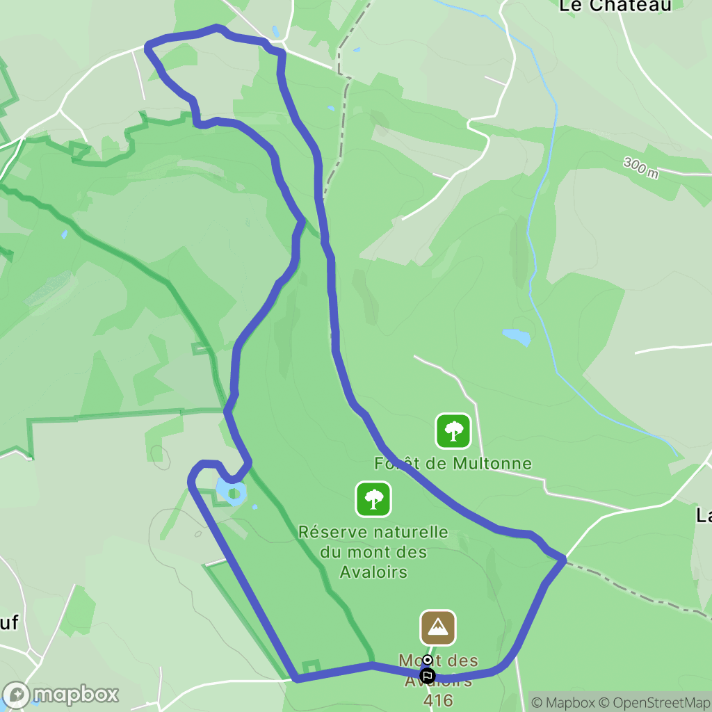 Pré-en-Pail : carte du parcours de randonnée - France