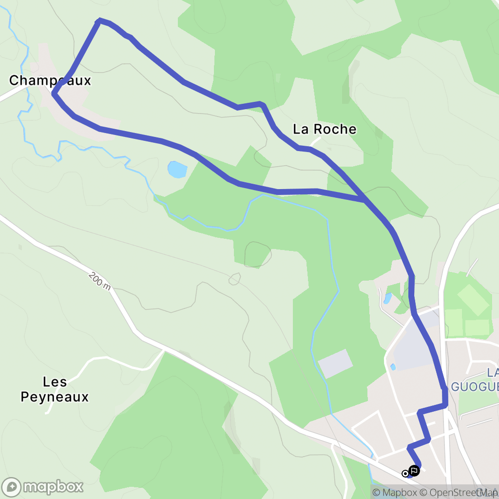 Toucy : carte du parcours de randonnée - France