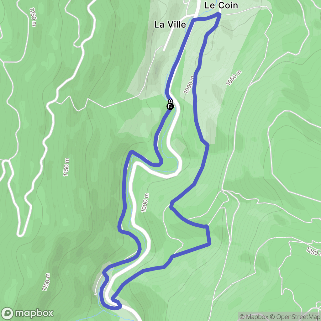Autrans-Méaudre-en-Vercors : carte du parcours de randonnée - France
