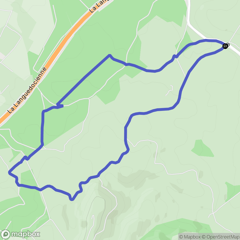 Fabrègues : carte du parcours de randonnée - France