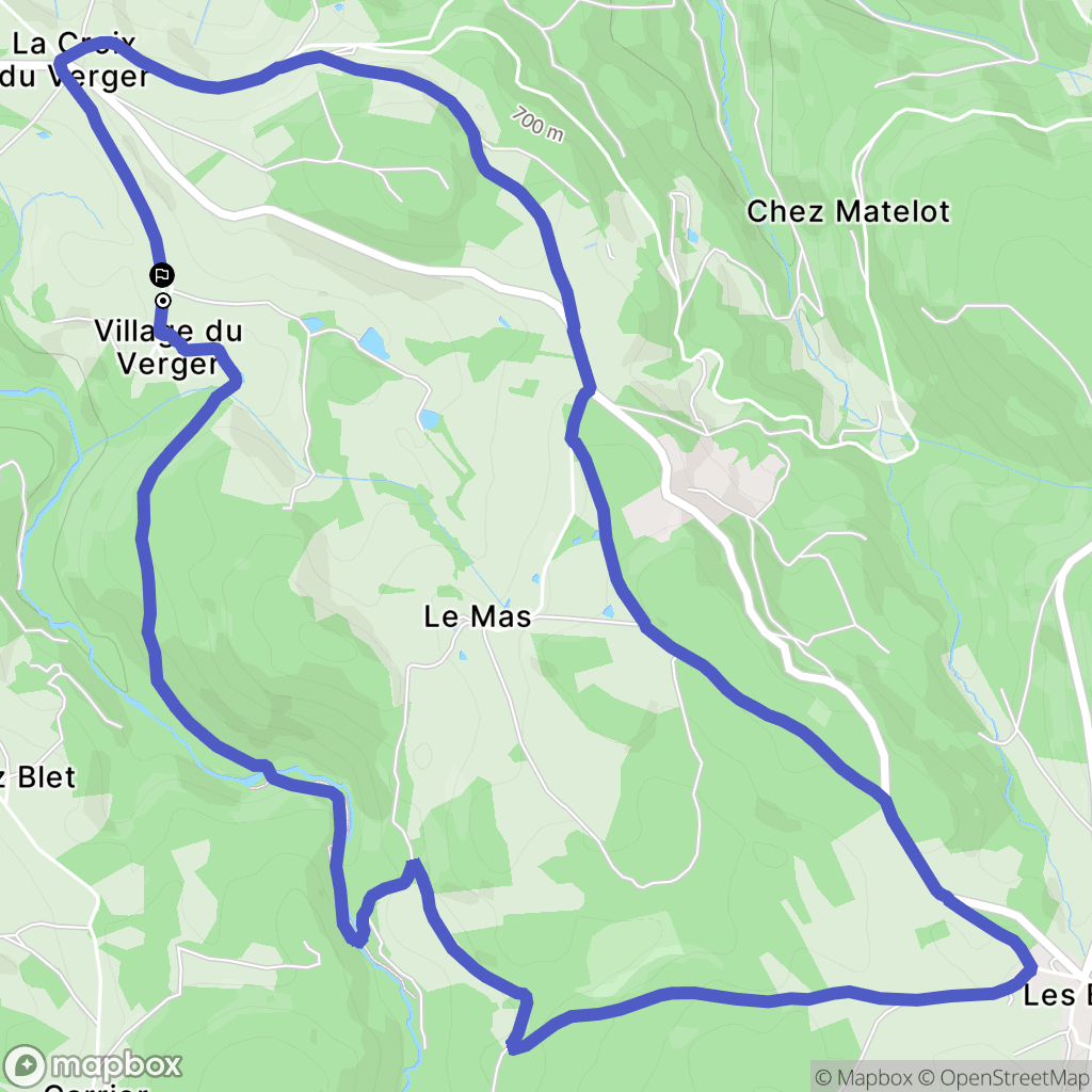 Arfeuilles : carte du parcours de randonnée - France