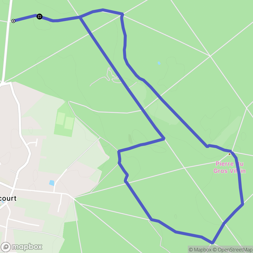 Paucourt : carte du parcours de randonnée - France