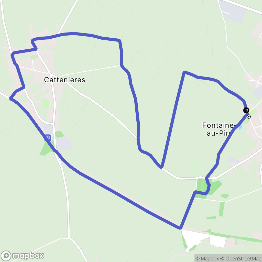 Fontaine-au-Pire : carte du parcours de randonnée - France