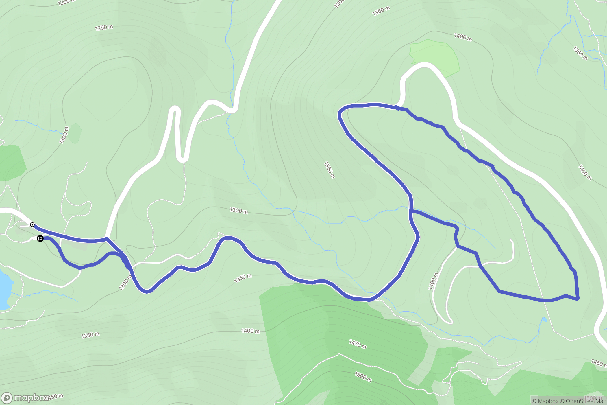 Le Port : carte du parcours de randonnée - France