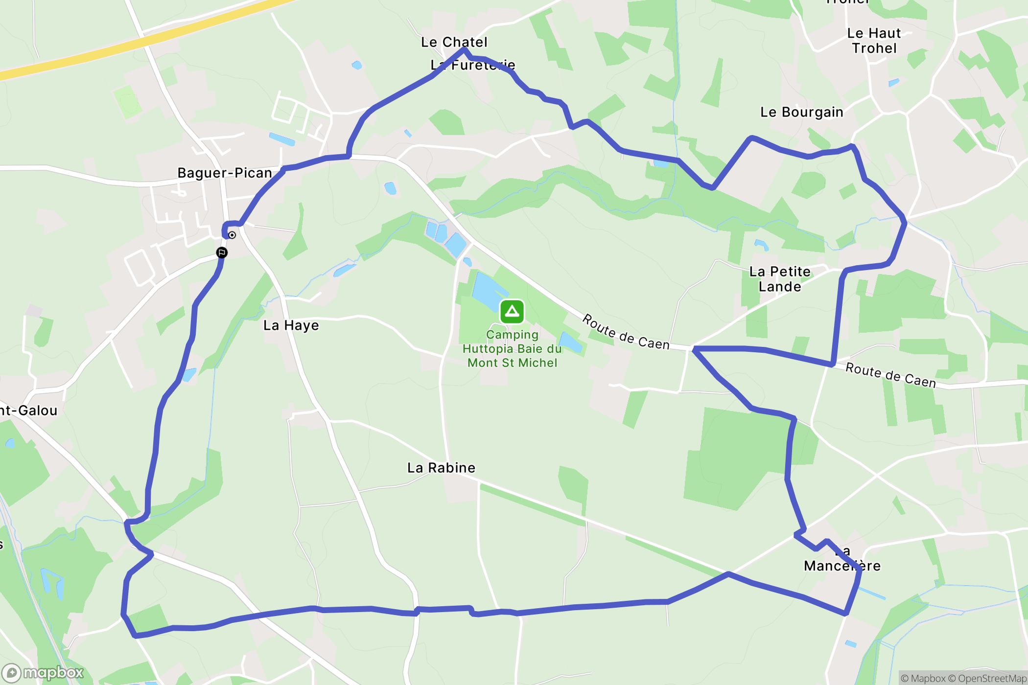 Baguer-Pican : carte du parcours de randonnée - France