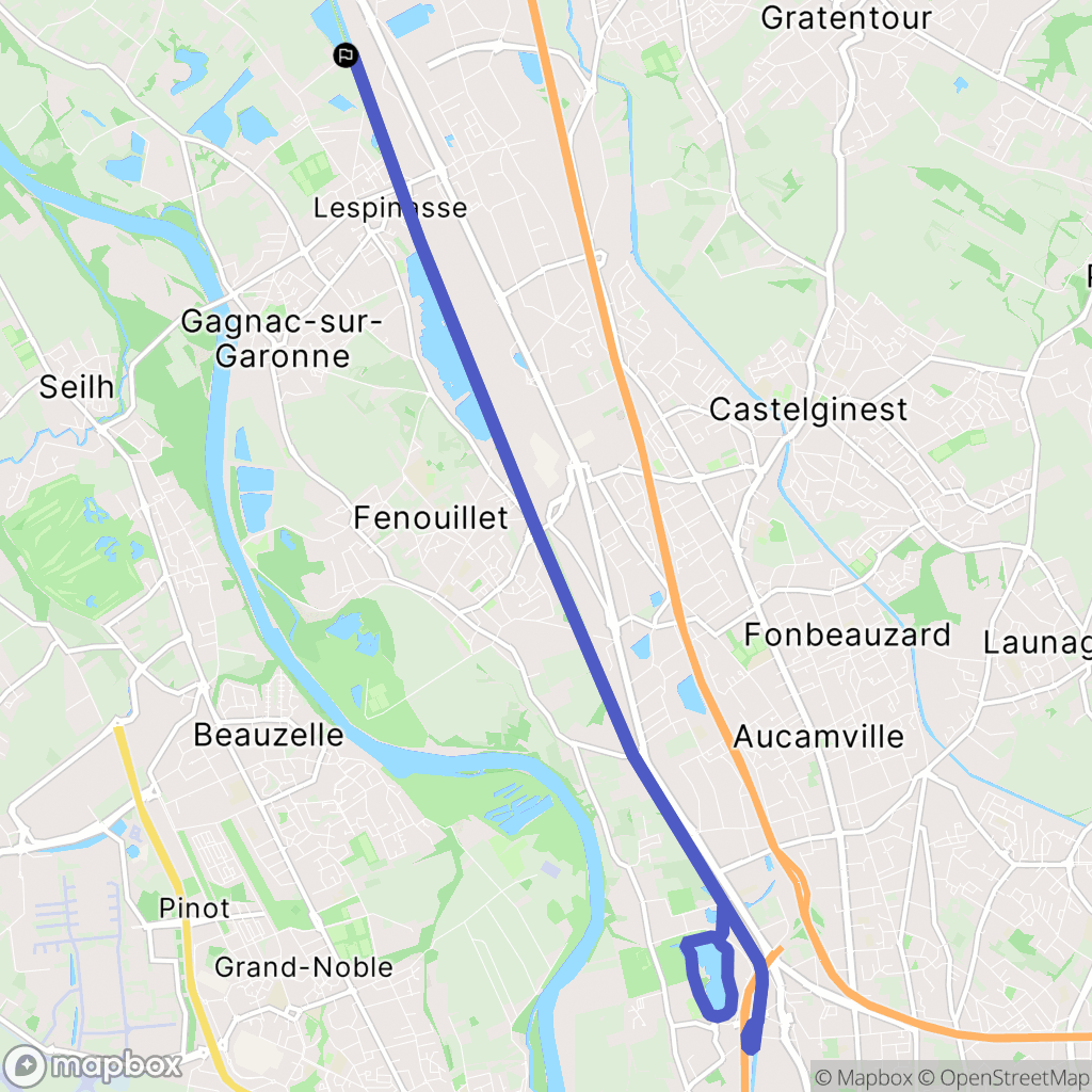 Lespinasse : carte du parcours de randonnée - France