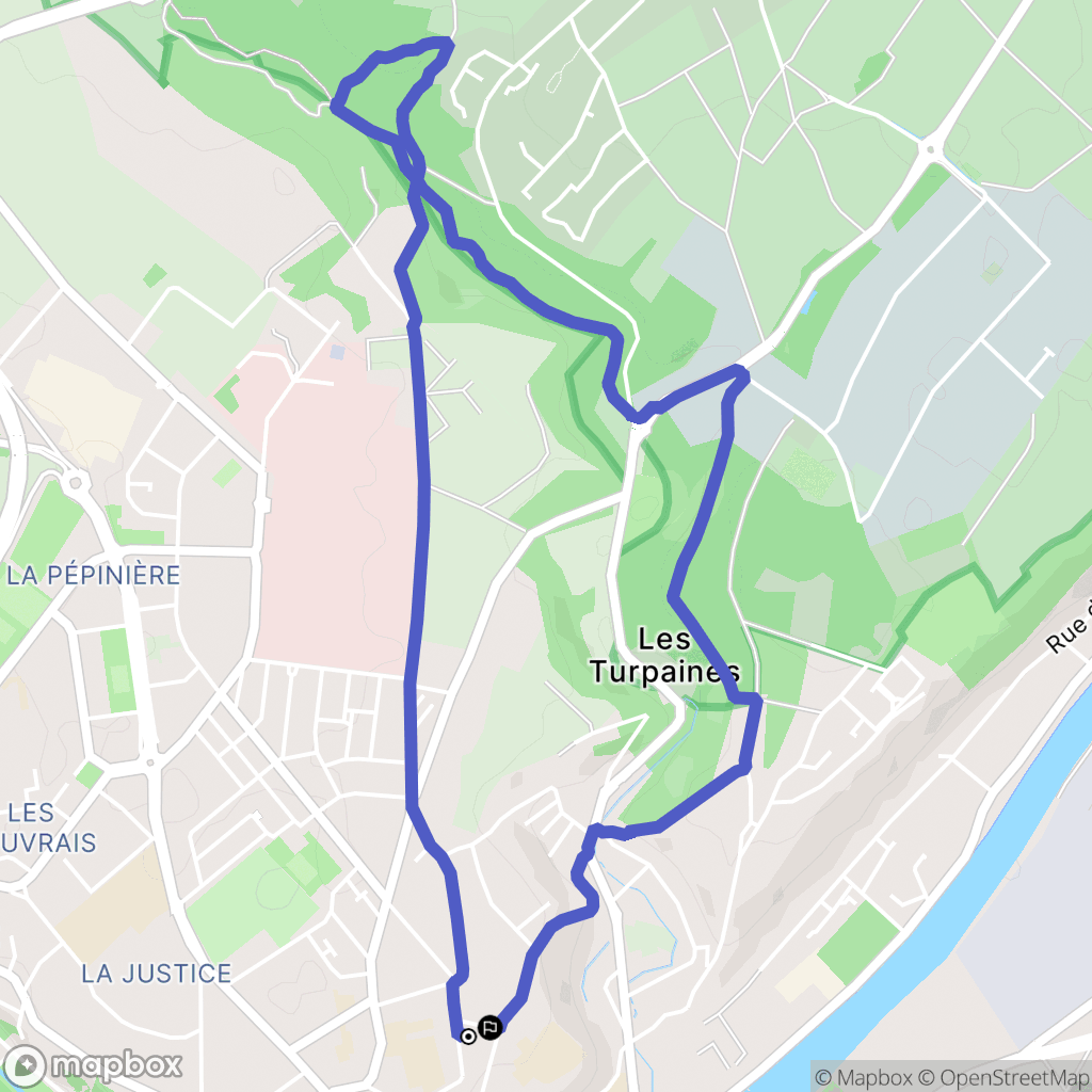 Pontoise : carte du parcours de randonnée - France