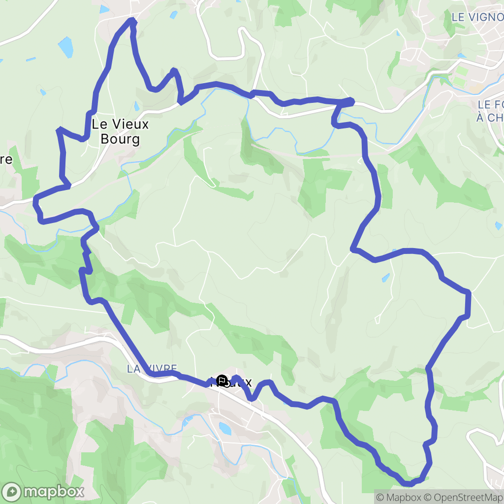 Neaux : carte du parcours de randonnée - France