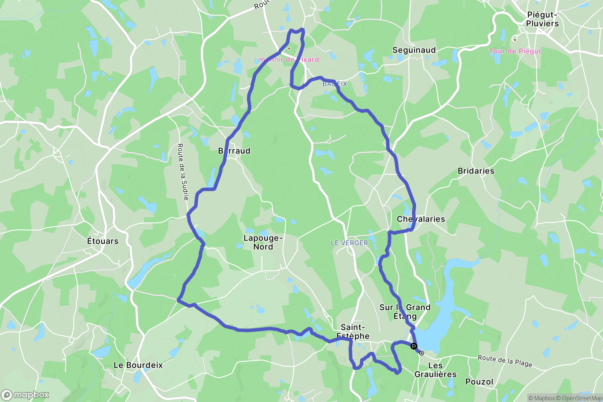 Saint-Estèphe : carte du parcours de randonnée - France