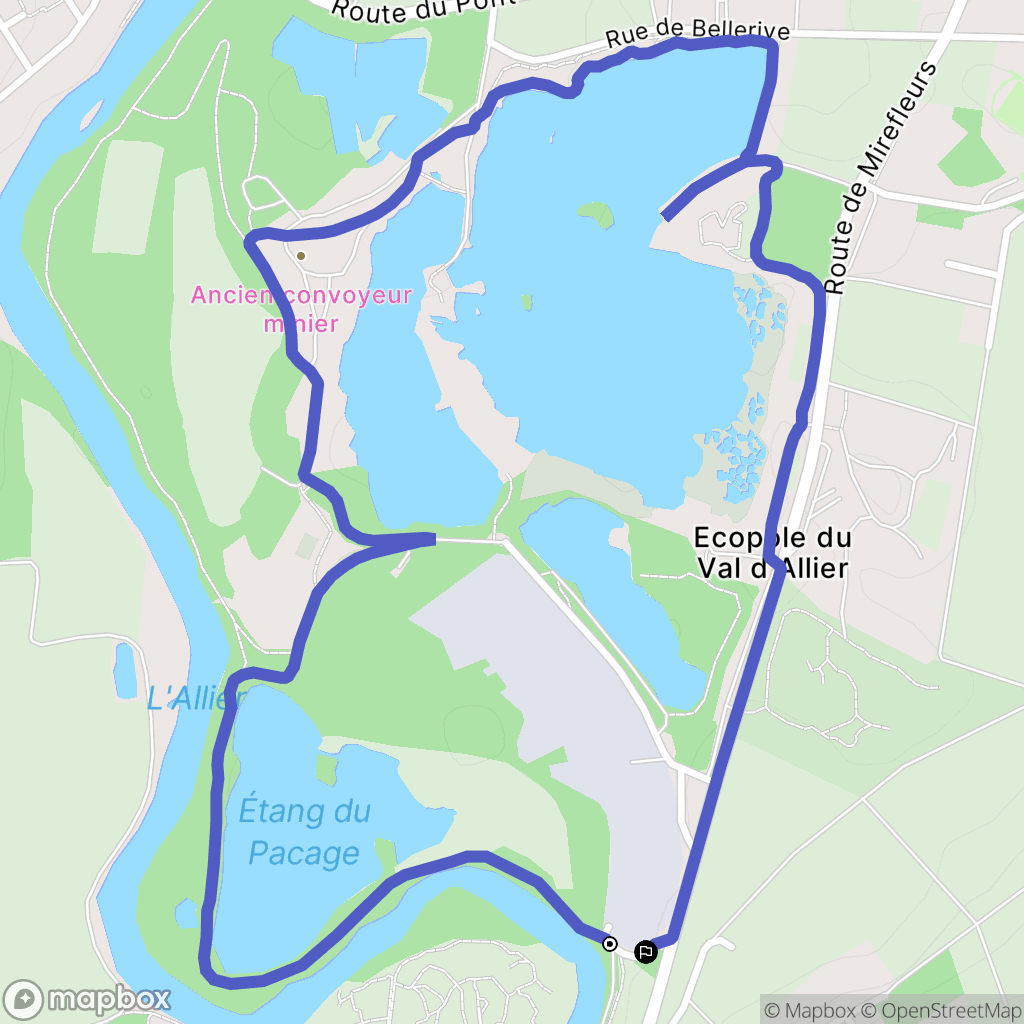 La Roche-Noire : carte du parcours de randonnée - France
