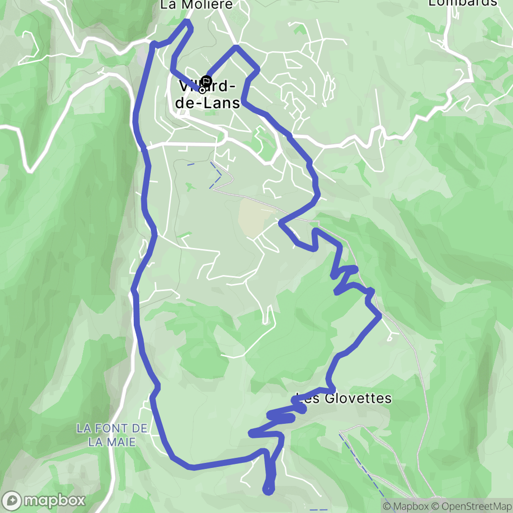 Villard-de-Lans : carte du parcours de randonnée - France