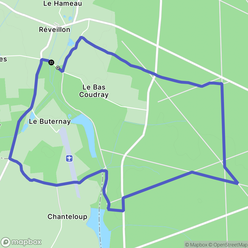 La Ferté-Vidame : carte du parcours de randonnée - France