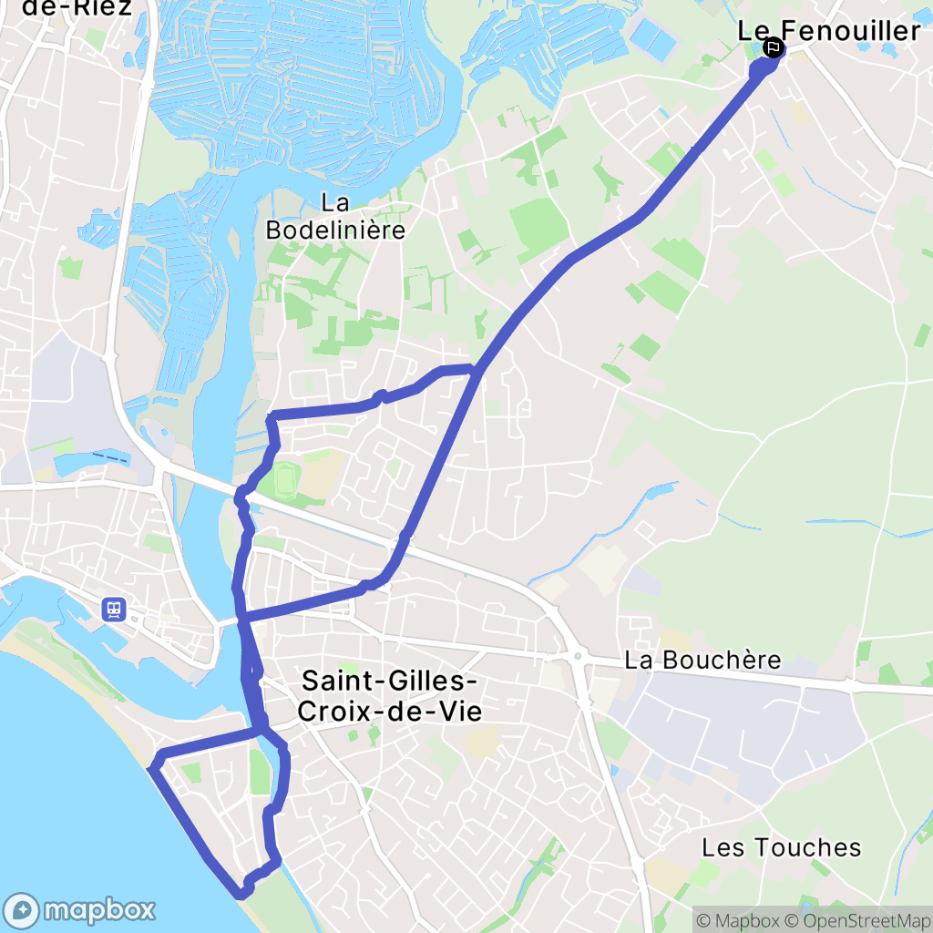 Le Fenouiller : carte du parcours de randonnée - France