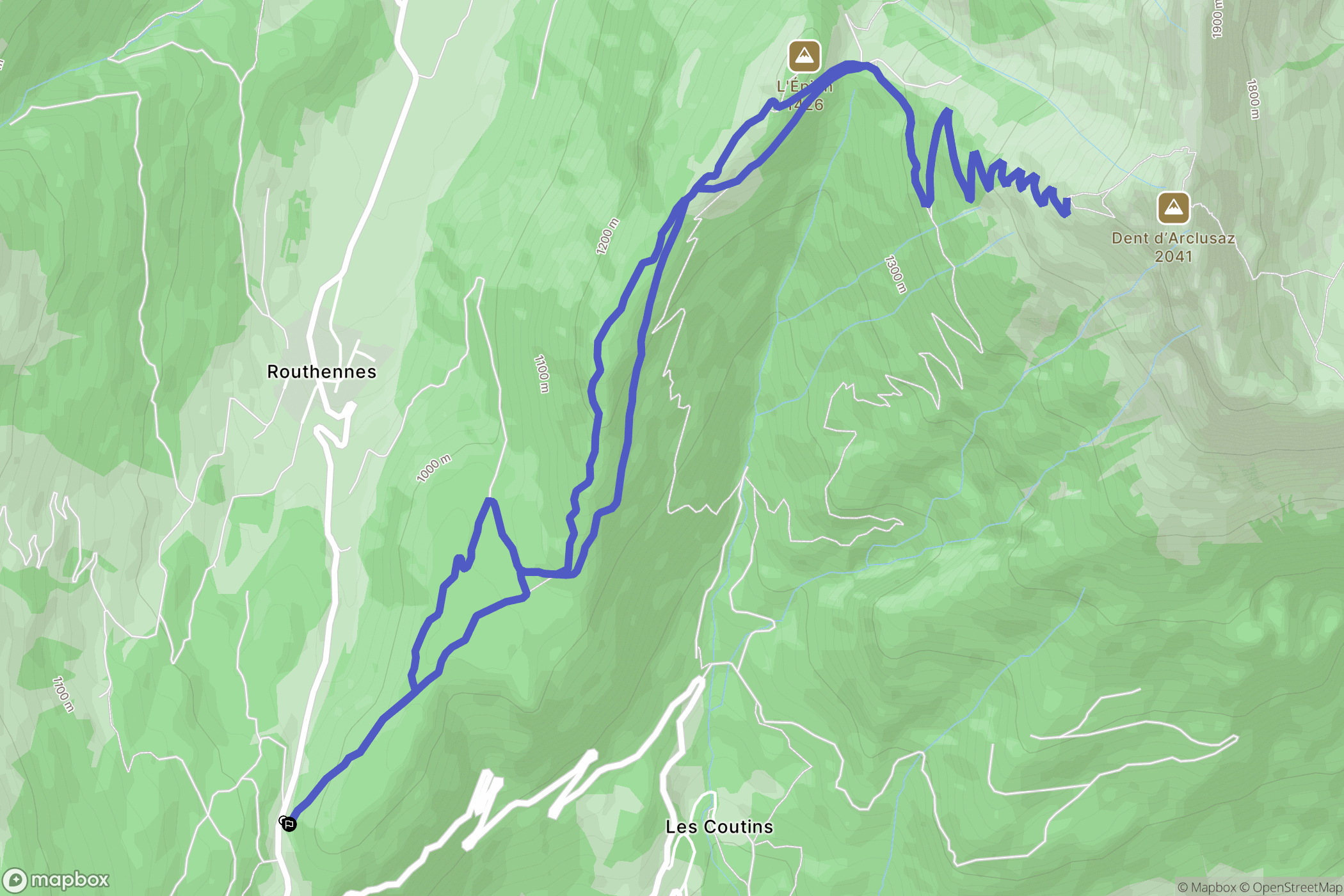 Saint-Pierre-d'Albigny : carte du parcours de randonnée - France
