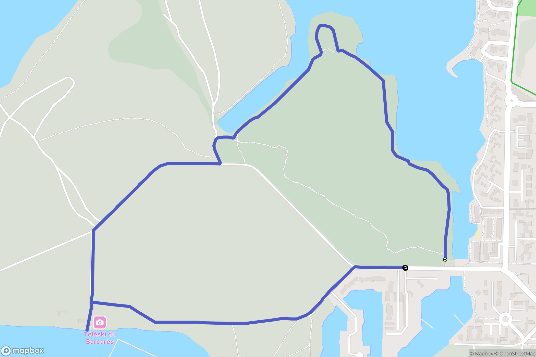 Le Barcarès : carte du parcours de randonnée - France