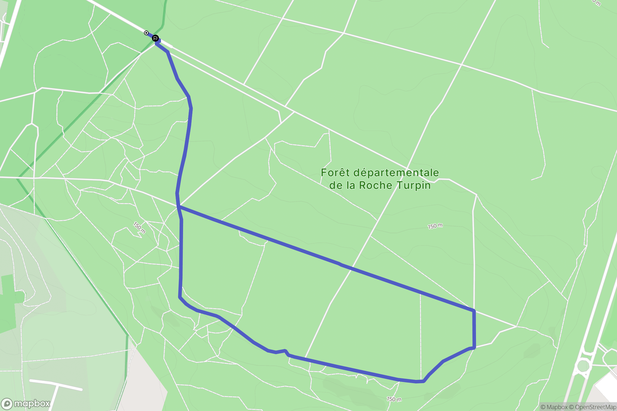 Fontenay-lès-Briis : carte du parcours de randonnée - France