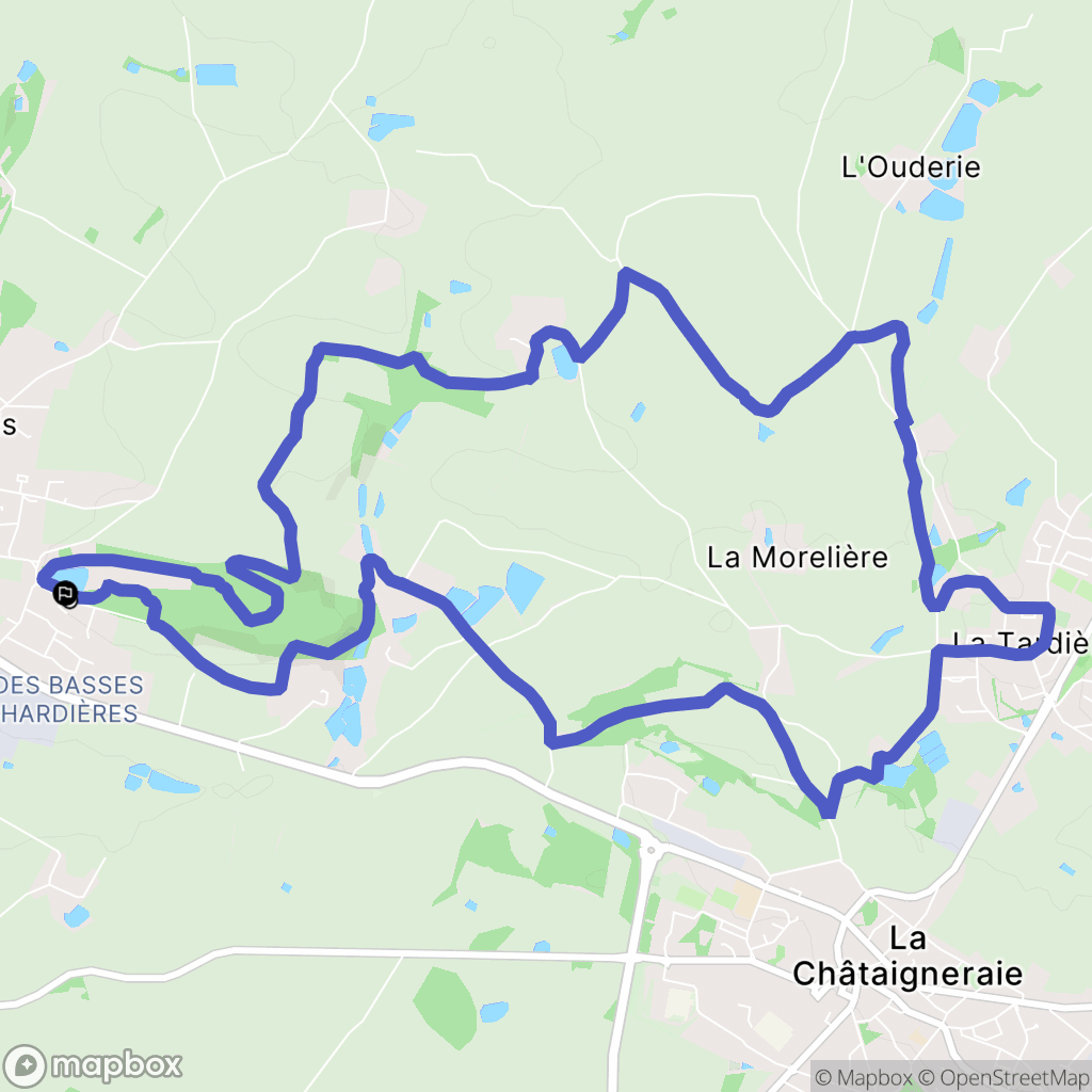Cheffois : carte du parcours de randonnée - France