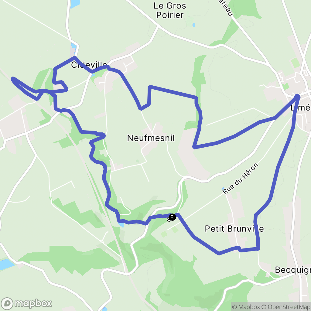 Limésy : carte du parcours de randonnée - France