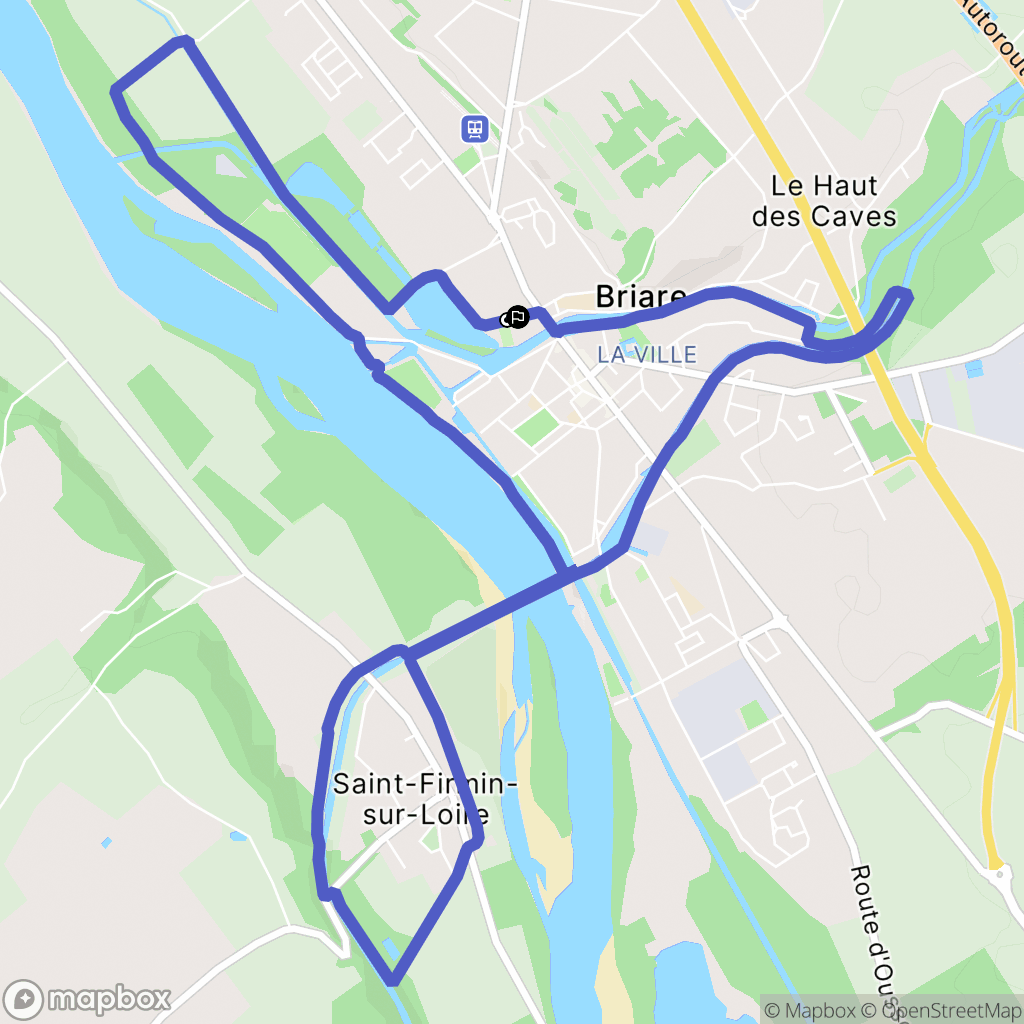 Briare : carte du parcours de randonnée - France
