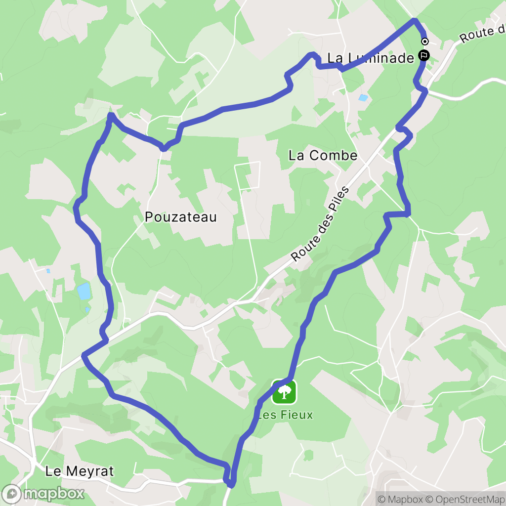 Cornille : carte du parcours de randonnée - France