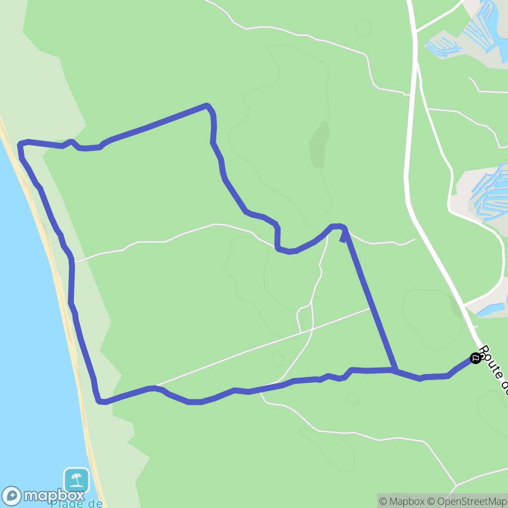 Olonne sur Mer : carte du parcours de randonnée - France