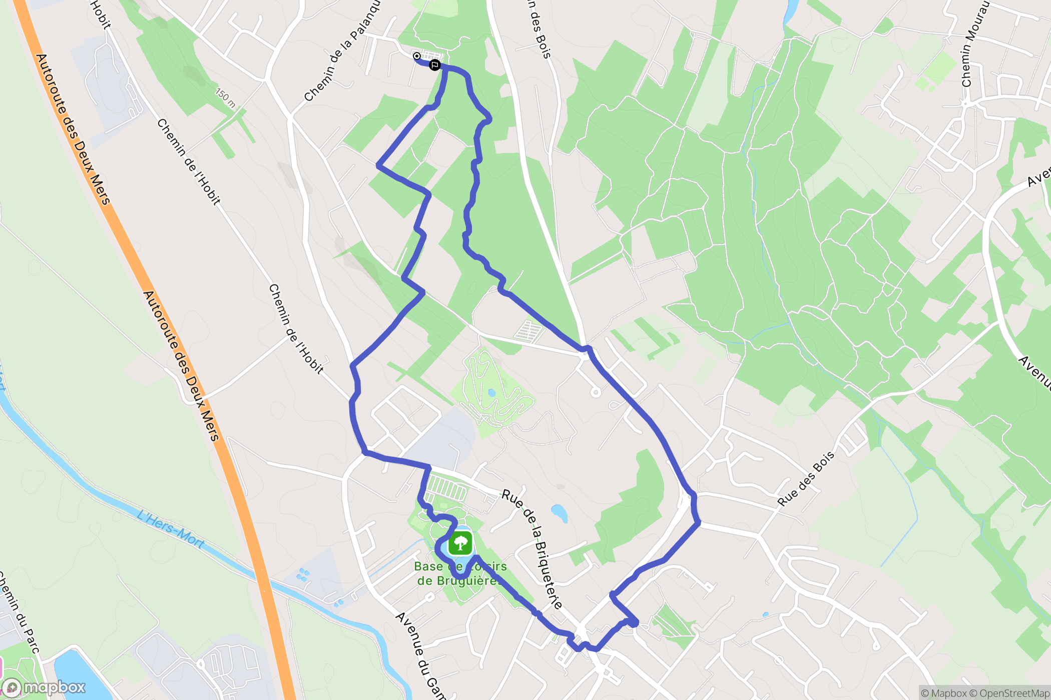 Saint-Sauveur : carte du parcours de randonnée - France