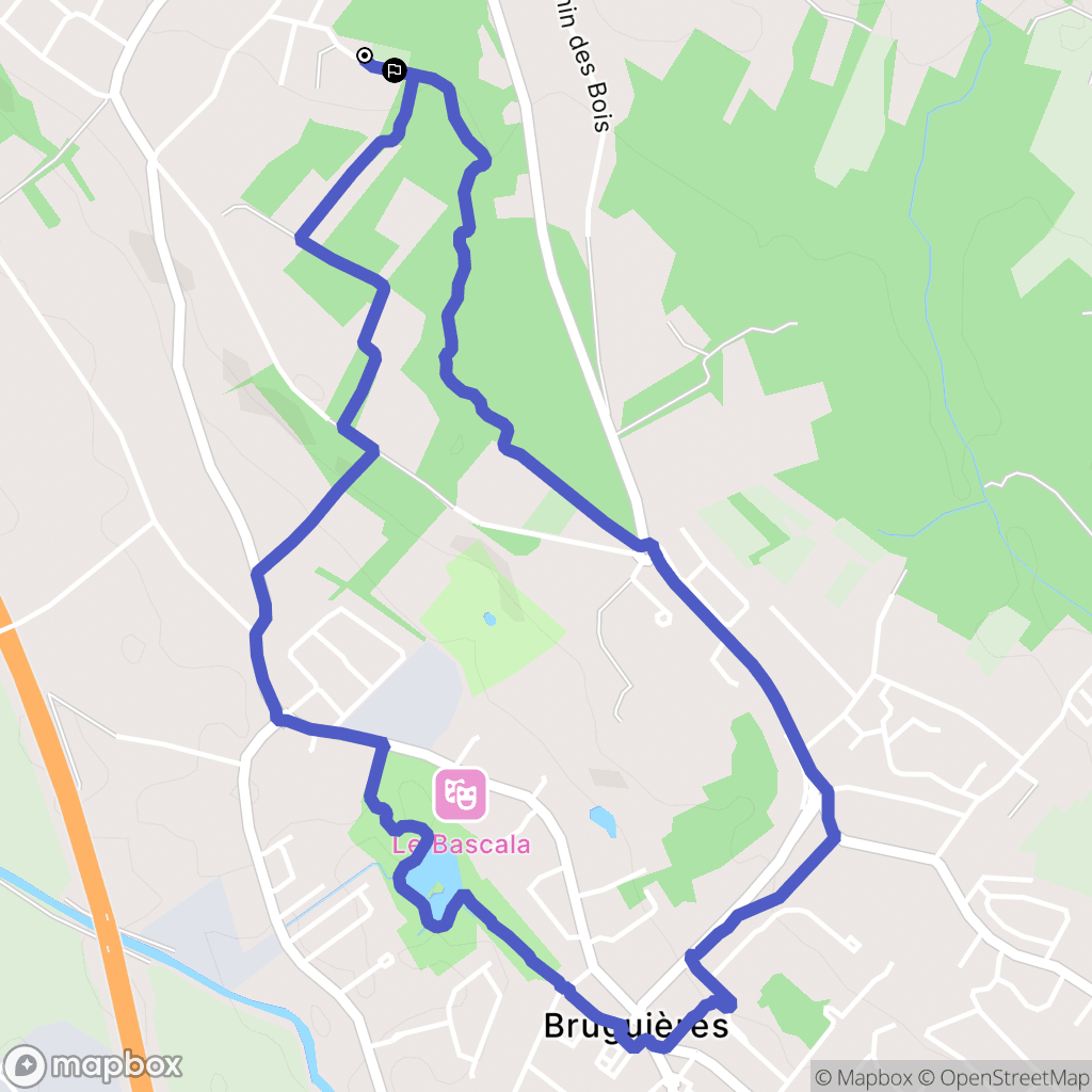 Saint-Sauveur : carte du parcours de randonnée - France