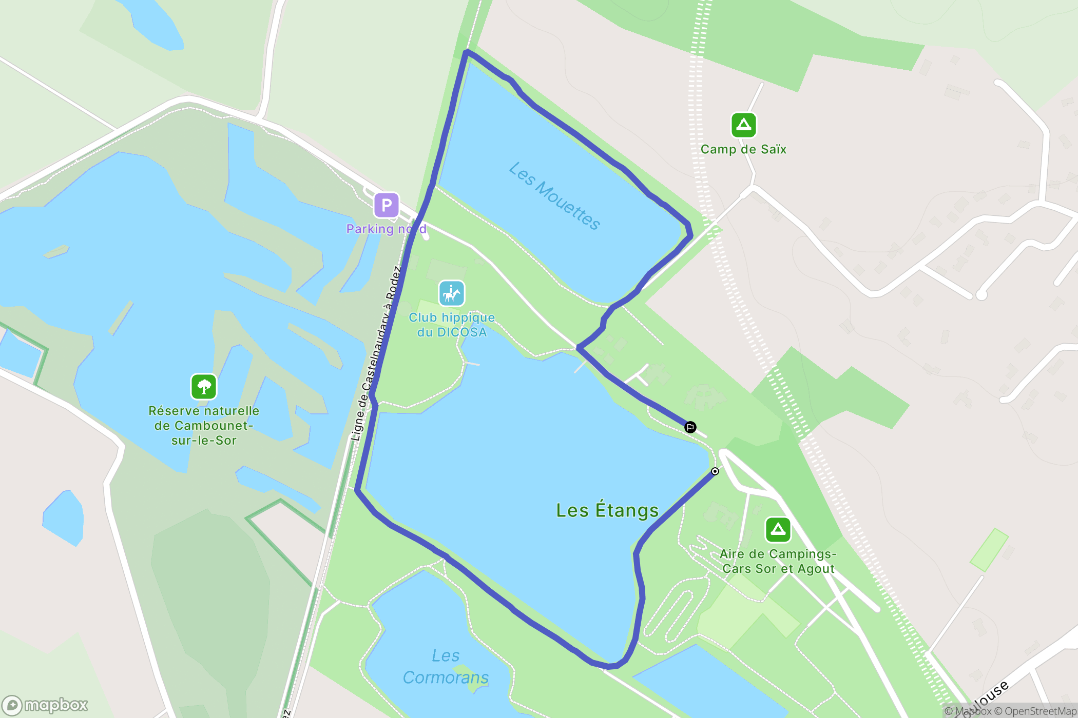 Saix : carte du parcours de randonnée - France