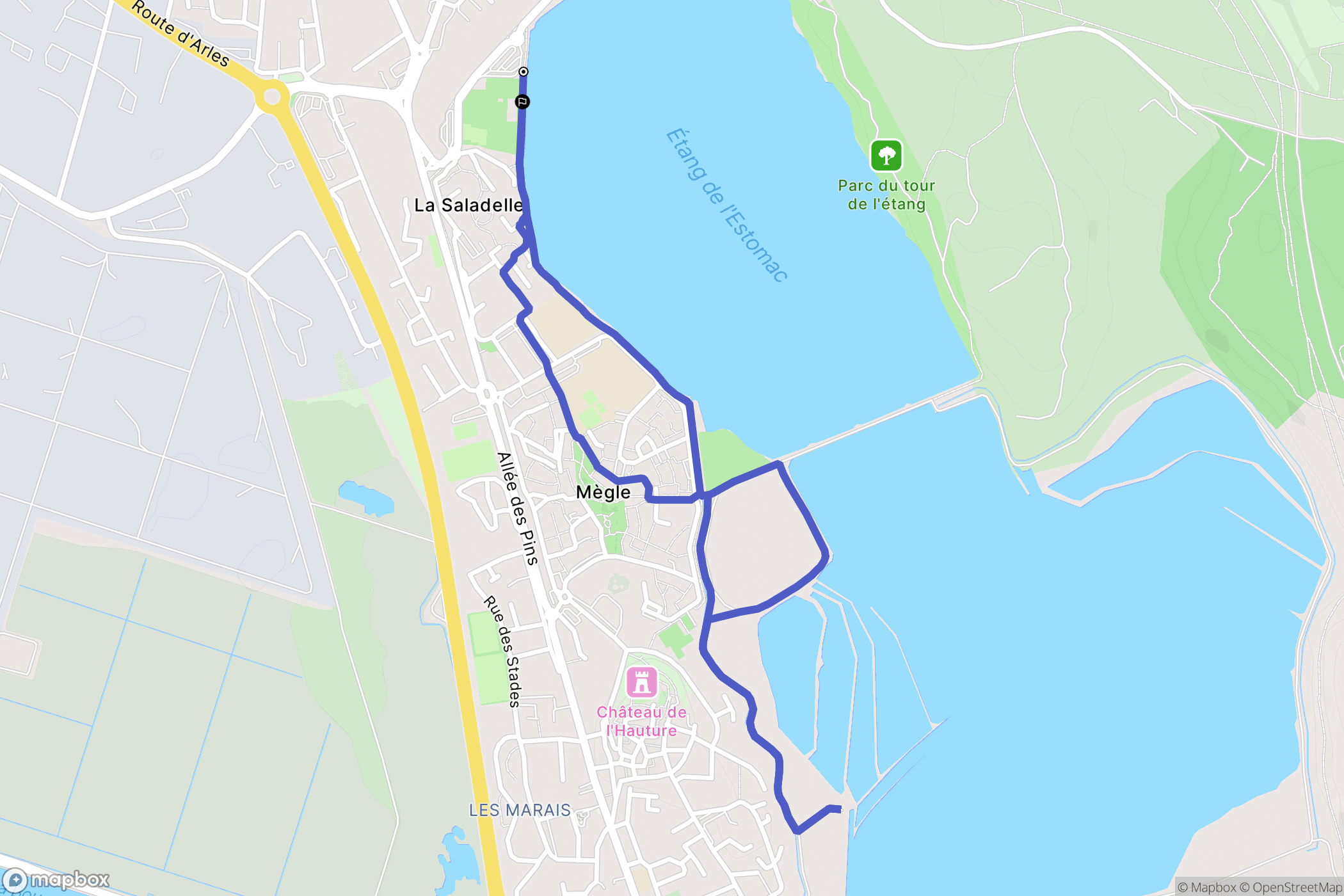 Fos-sur-Mer : carte du parcours de randonnée - France