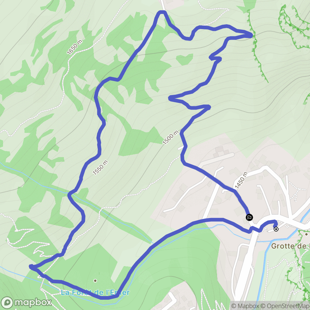 Valloire : carte du parcours de randonnée - France