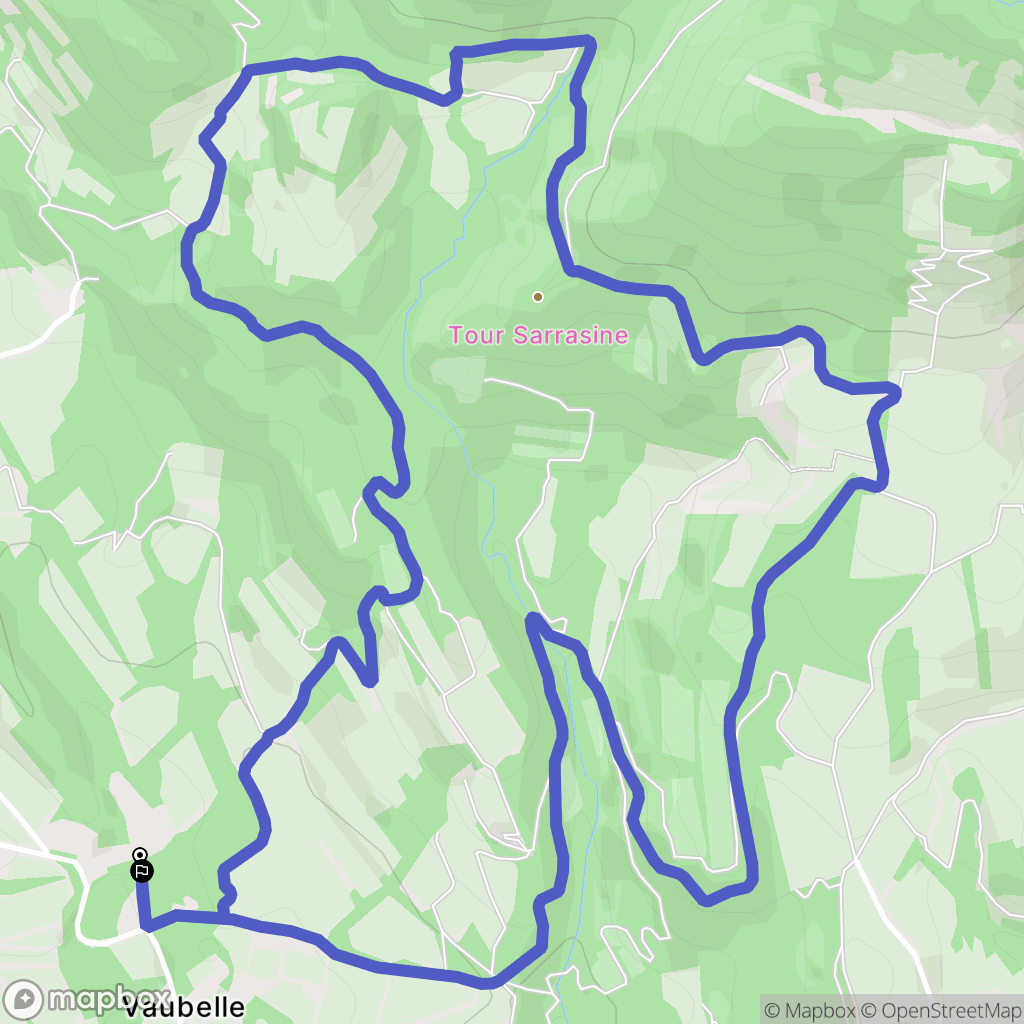 Beaumes-de-Venise : carte du parcours de randonnée - France