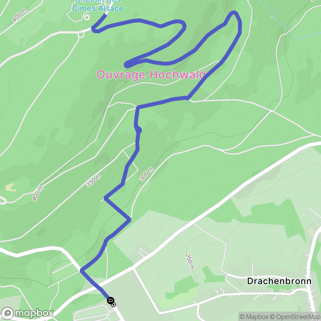 Drachenbronn-Birlenbach : carte du parcours de randonnée - France