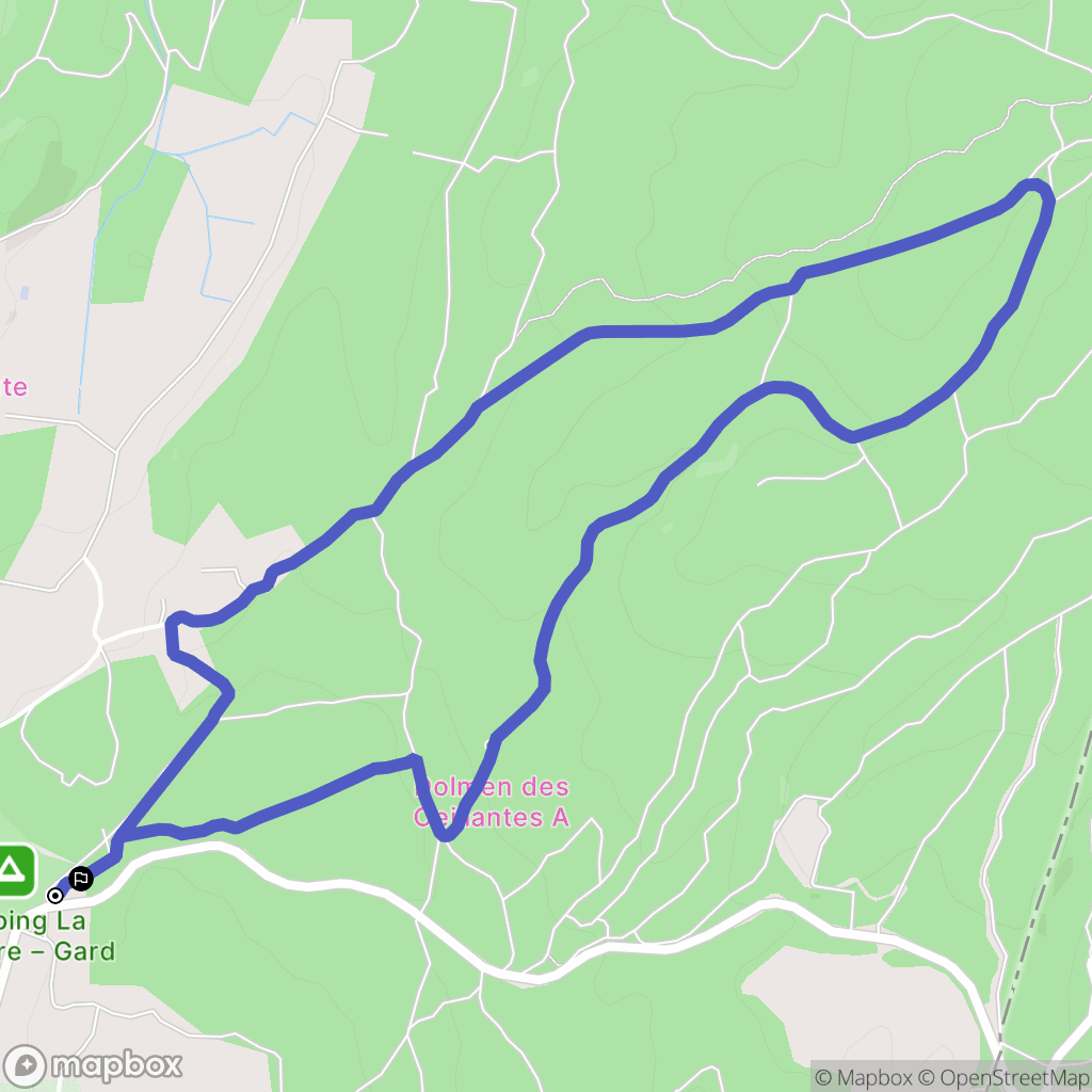 Barjac : carte du parcours de randonnée - France