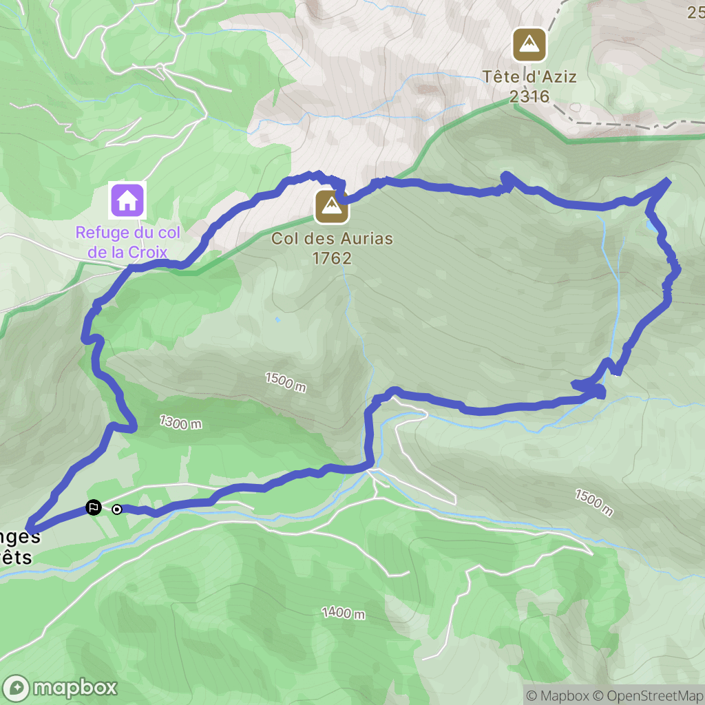 Lus-la-Croix-Haute : carte du parcours de randonnée - France