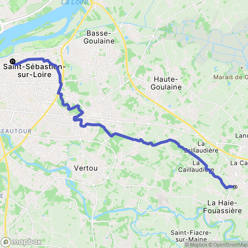 La Haie-Fouassière : carte du parcours de randonnée - France