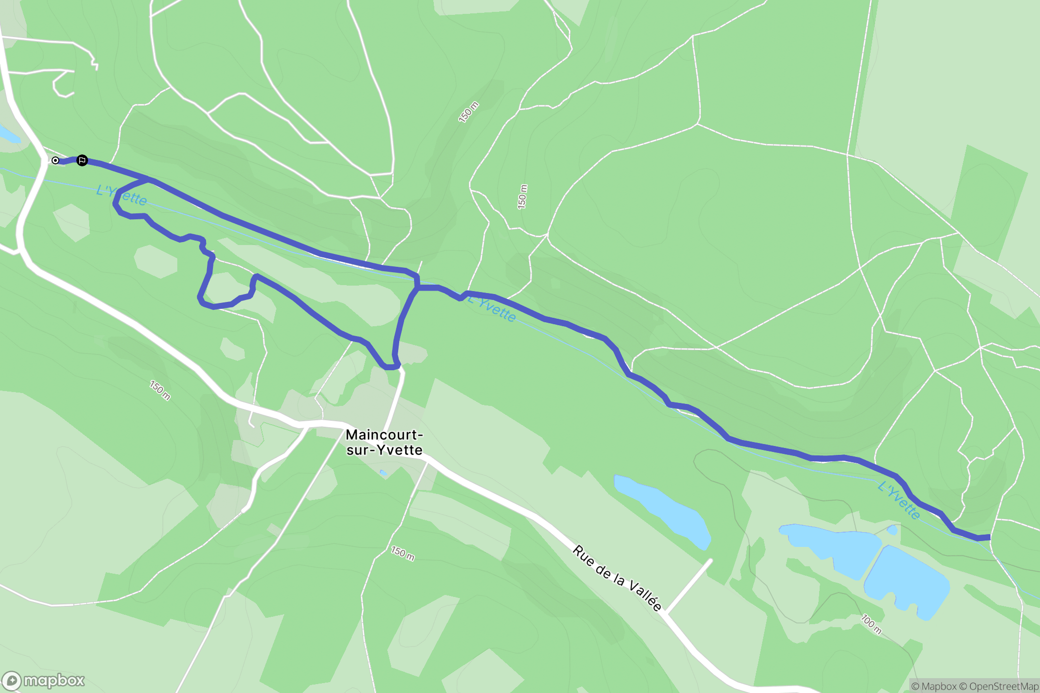 Lévis-Saint-Nom : carte du parcours de randonnée - France