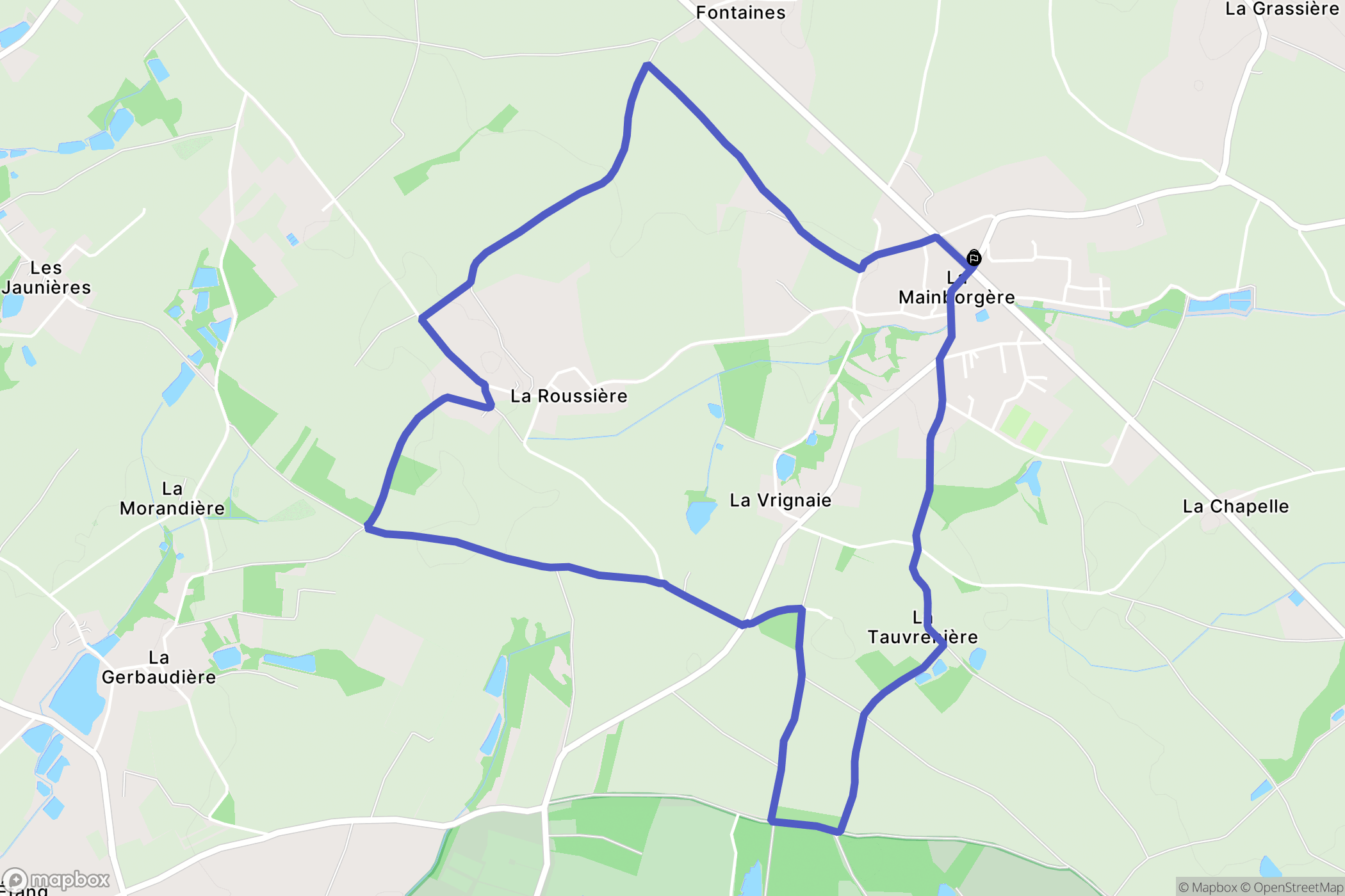 Château-Guibert : carte du parcours de randonnée - France