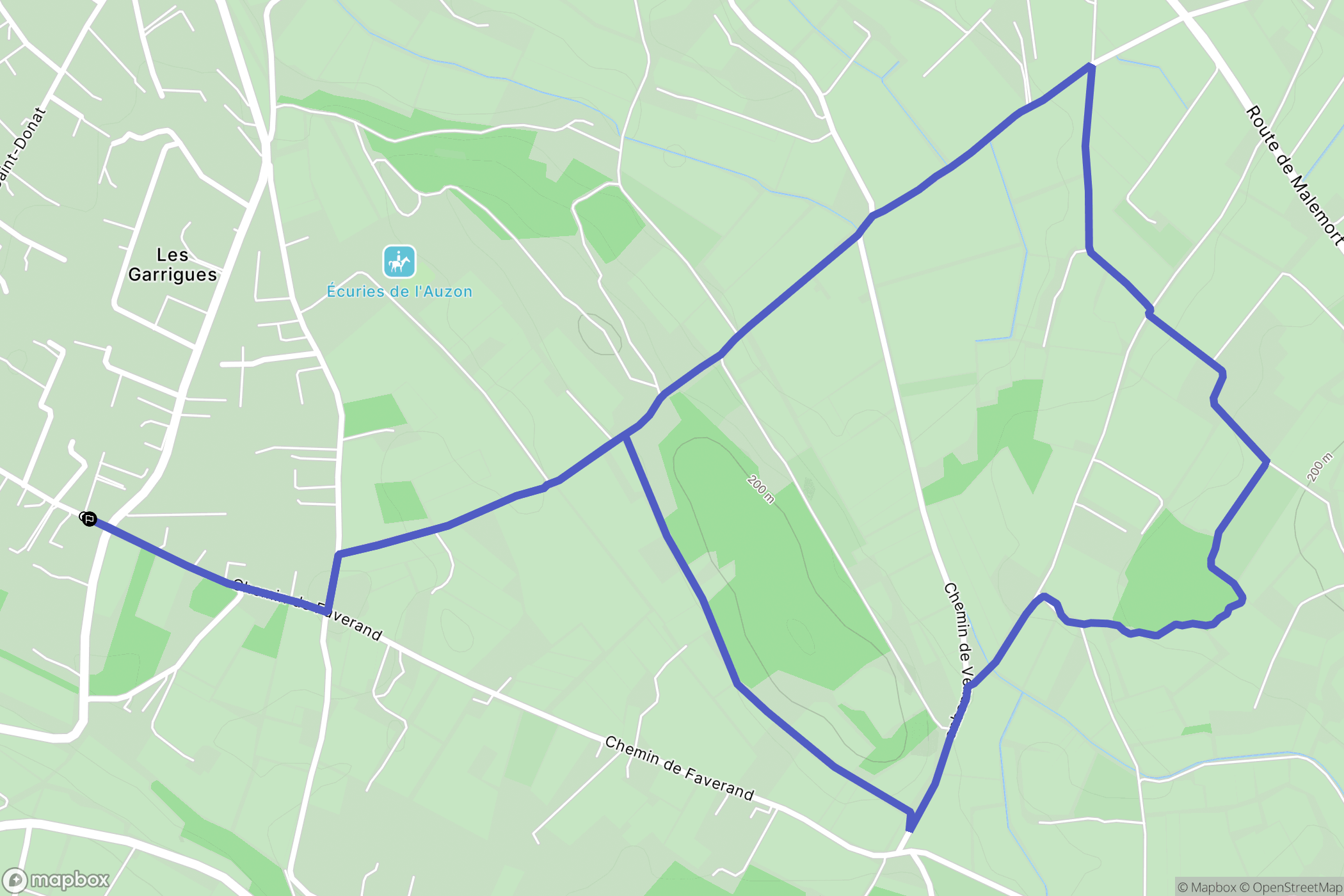 Mazan : carte du parcours de randonnée - France