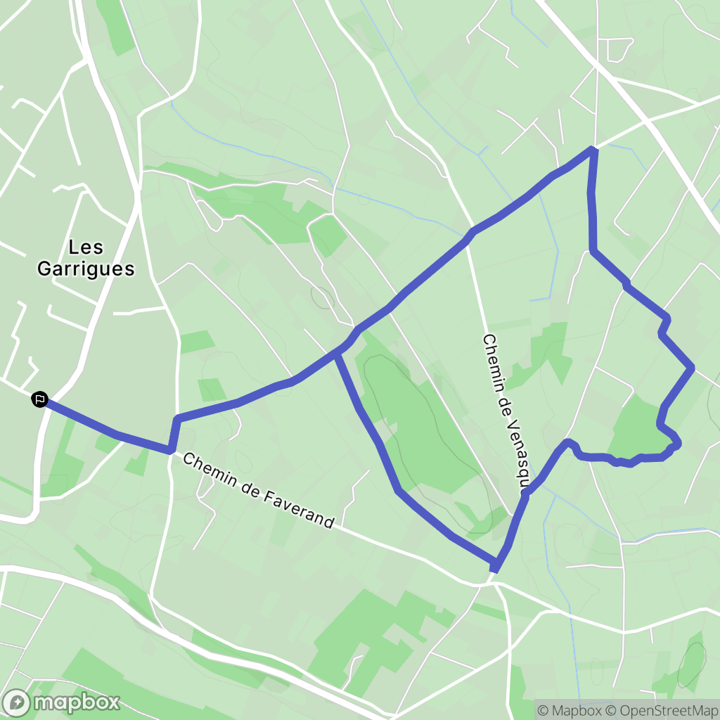 Mazan : carte du parcours de randonnée - France