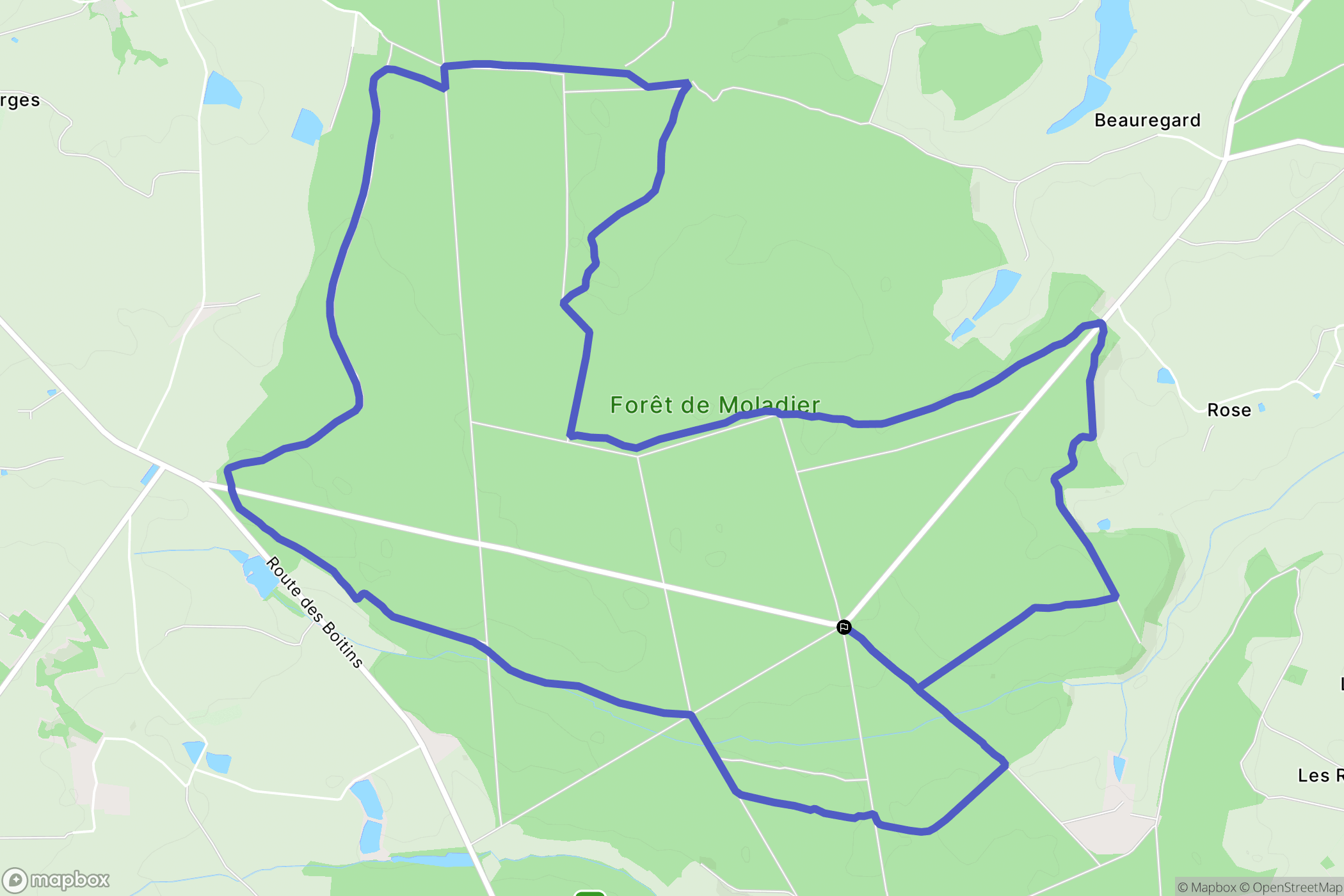Besson : carte du parcours de randonnée - France